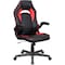 Global Industrial Racing/Gaming Chair, Mid Back, Synthetic Leather, Black/Red 695854RD - alternate 1